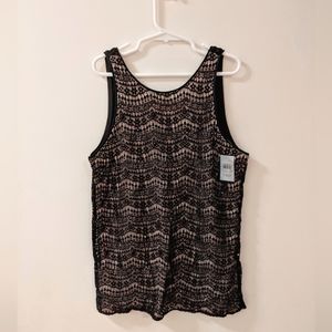 Rhinestone Flower Lace shirt - Ann Taylor